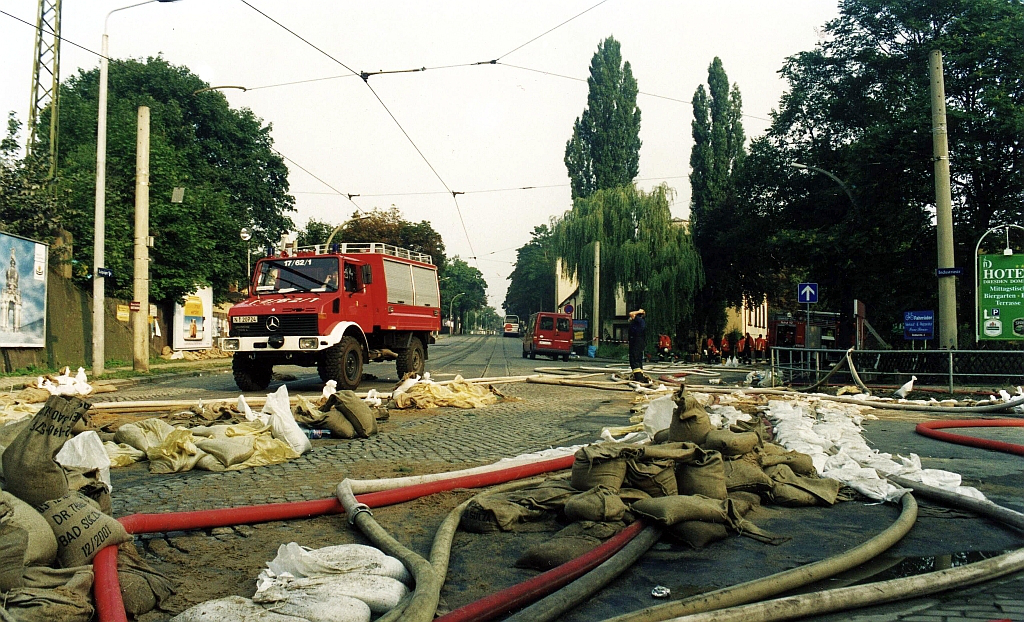Hochwasser Damm dicht