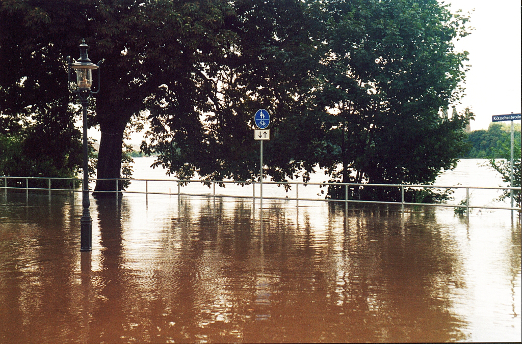 Hochwasser Koetzschenbroder Strasse