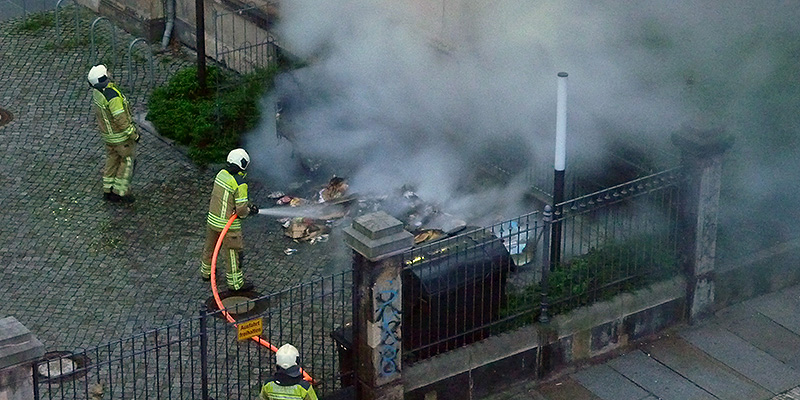 Mülltonnenbrand Gemeinschaftsschule