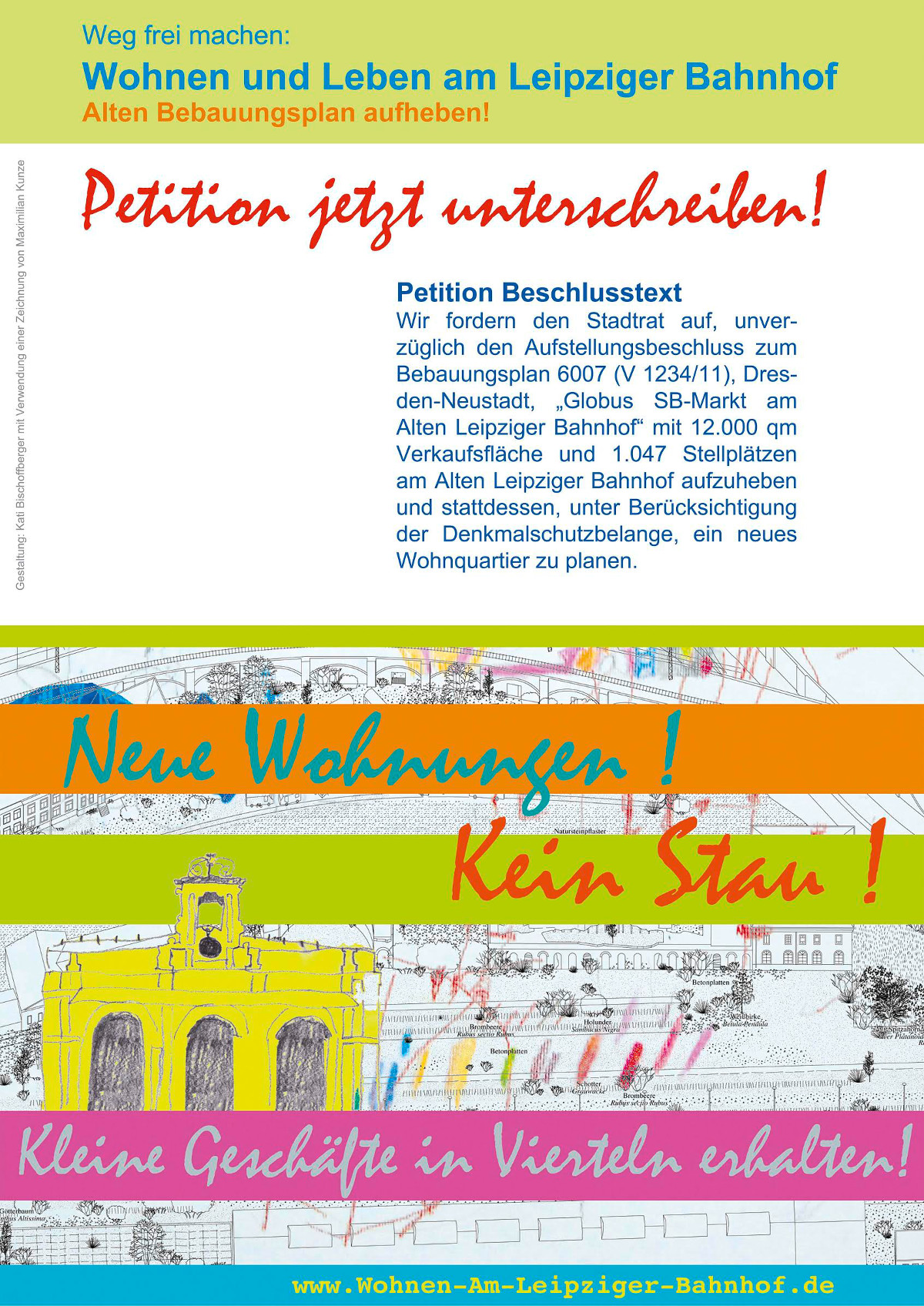 bi wohnen am leipziger bahnhof poster