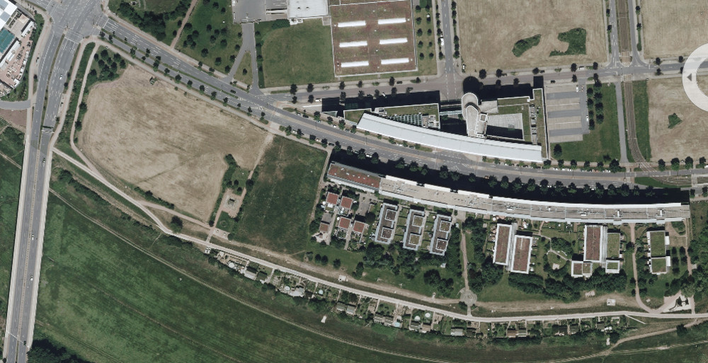 an der flutrinne 3030 luftbild