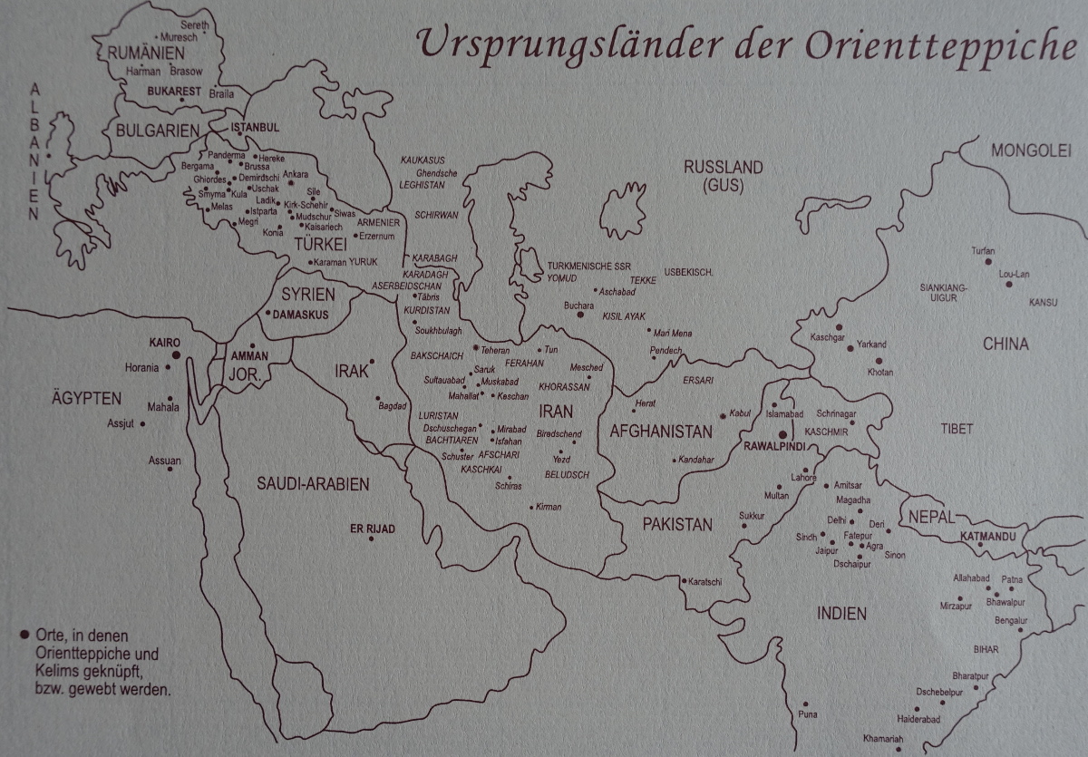 Orientteppiche karte
