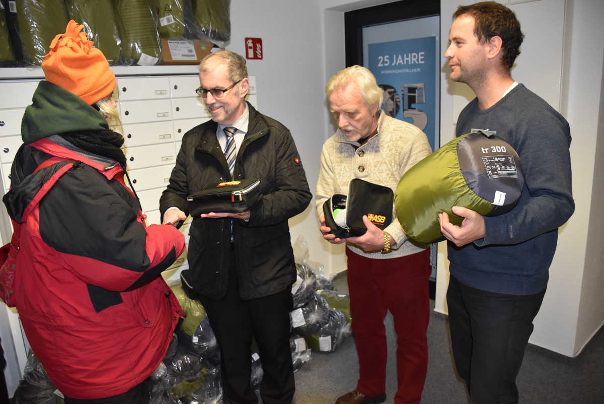 Obdachlose ASB Übergabe