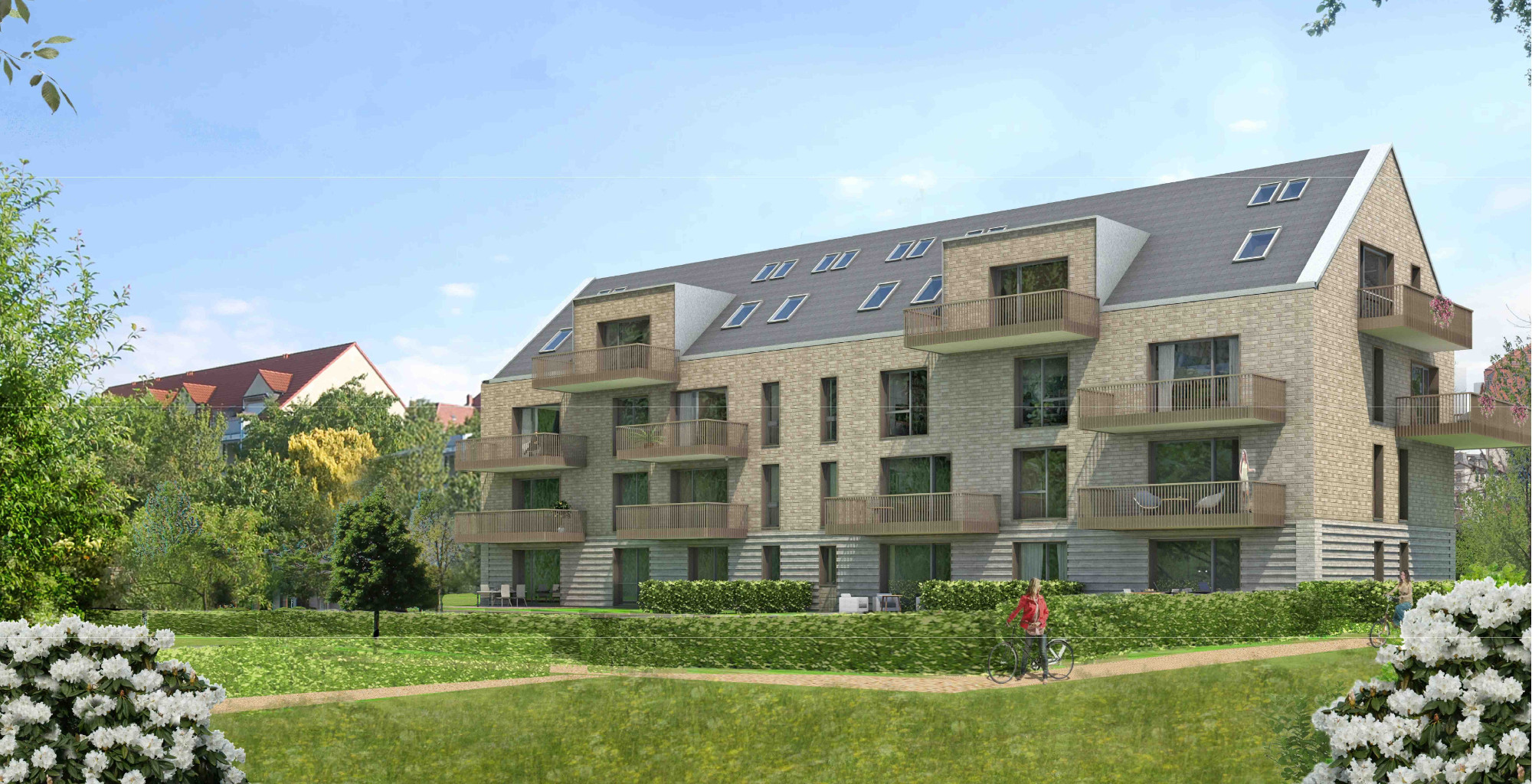 Holzpalais großenhainer Straße Gartenansicht