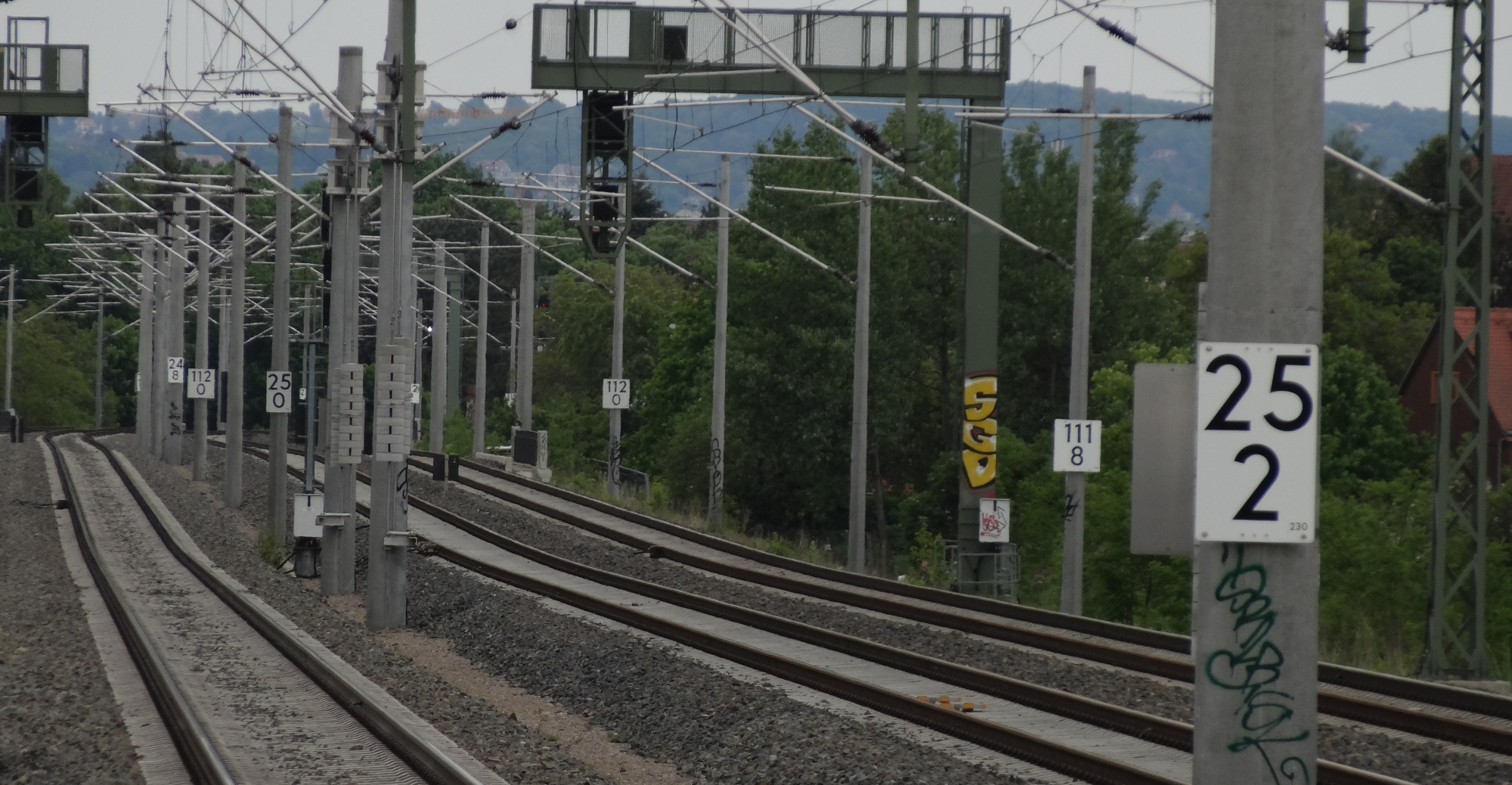 Haltepunkt Trachau Gleise