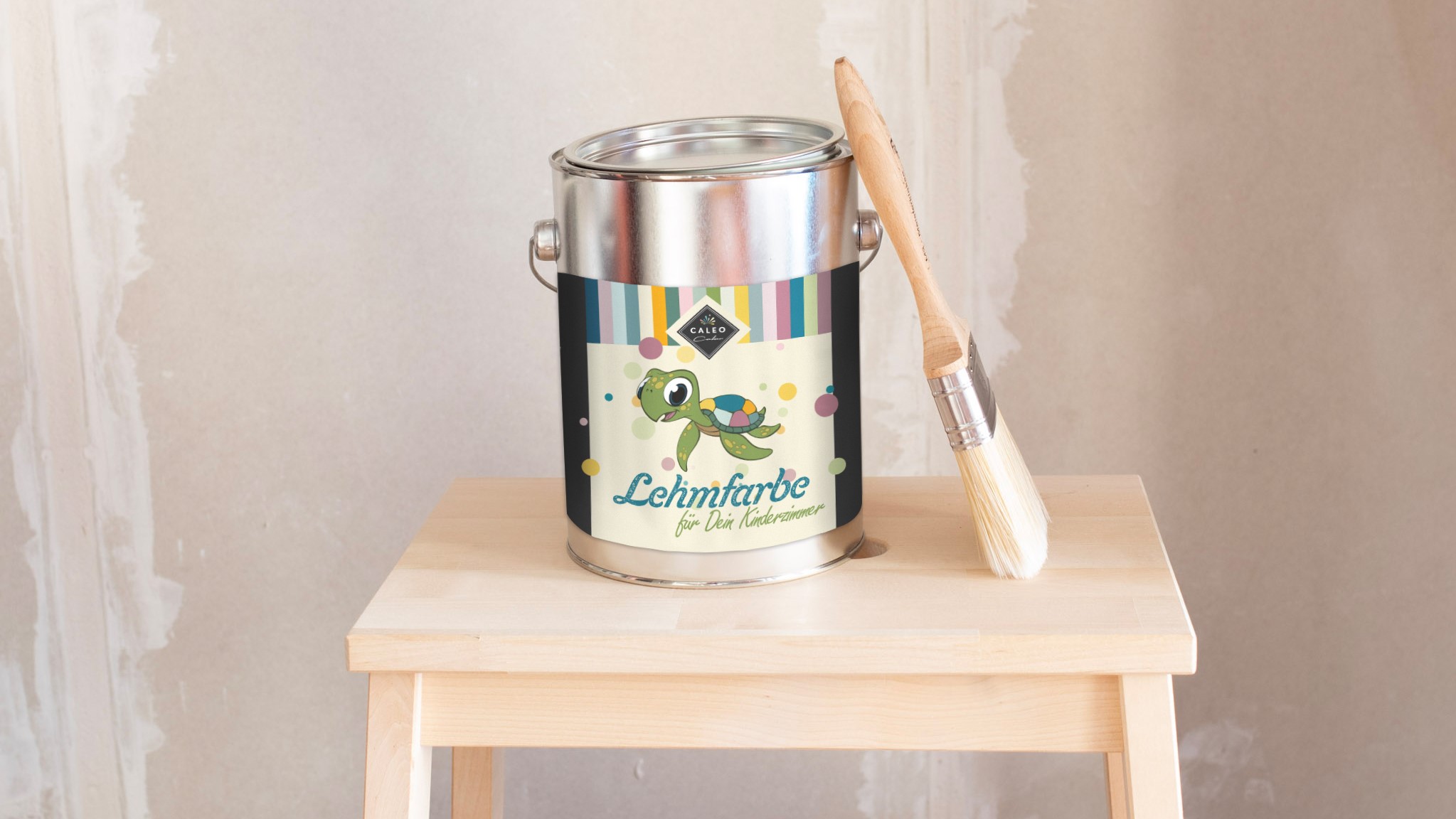 Dose mit Lehmfarbe von Caleo Color - Foto: Caleo Color