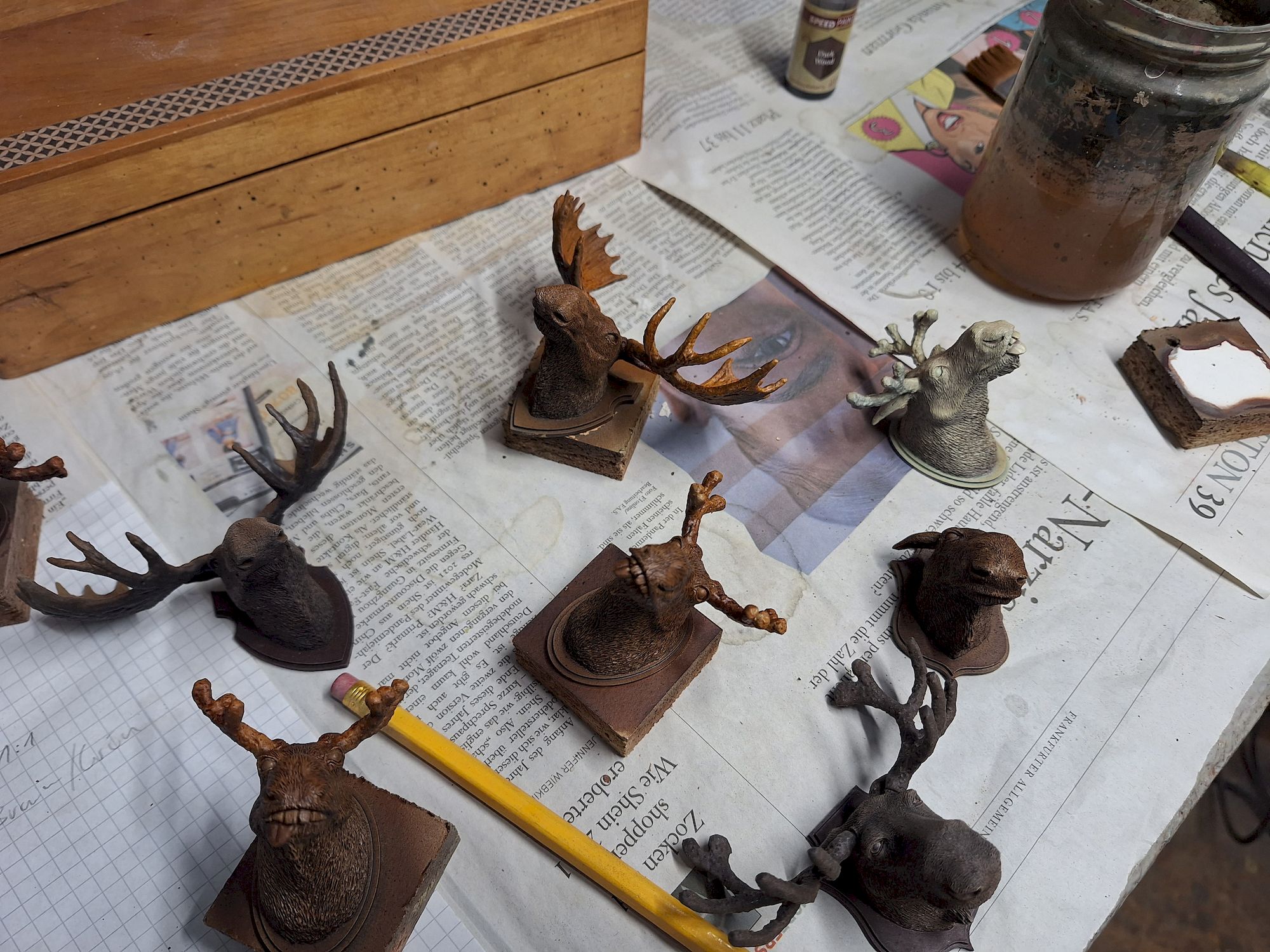 Die Geweihe stammen aus dem 3D-Drucker.