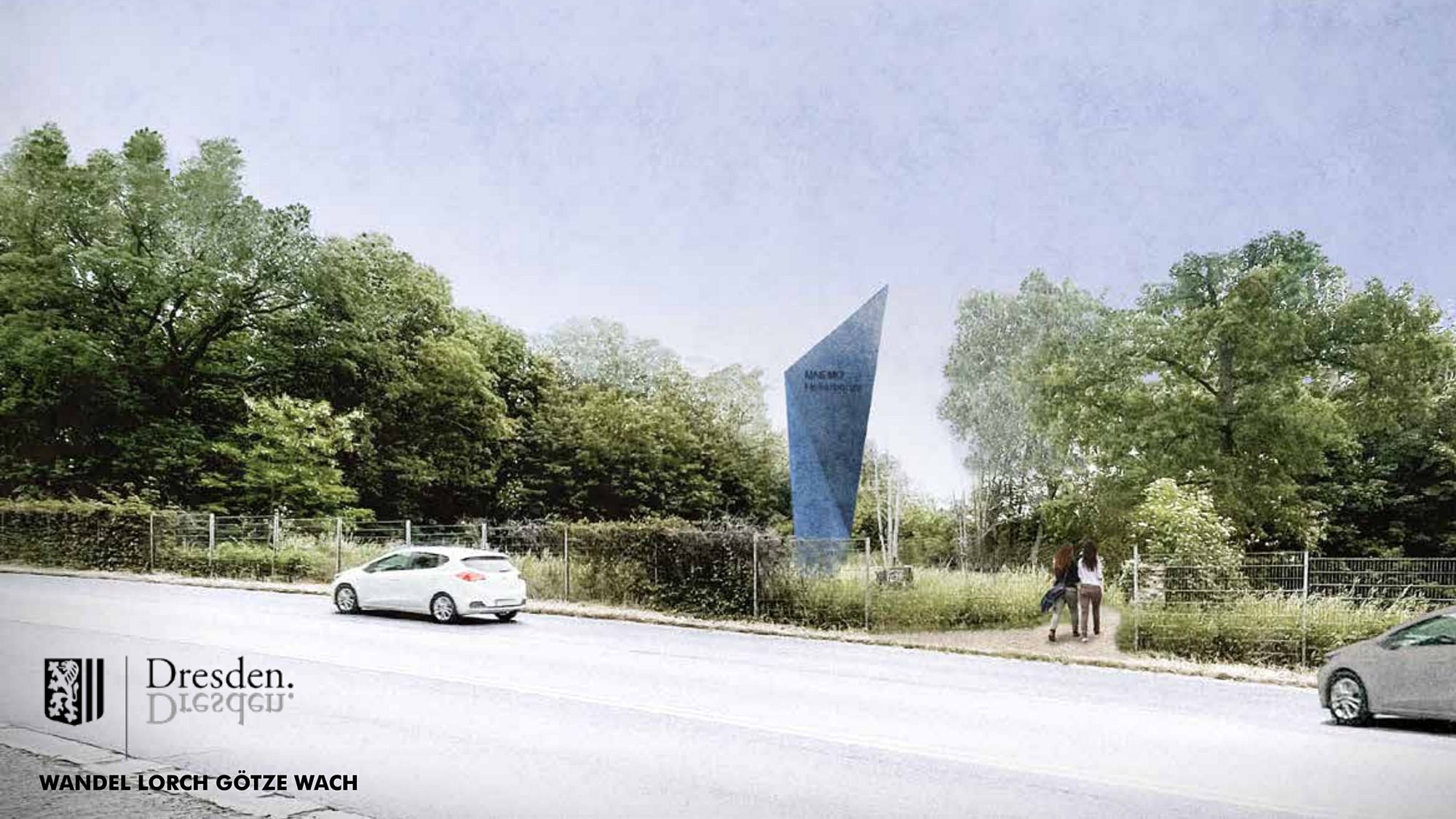 Ein sogenannter Erinnerungssplitter des Projektes Mnemo Dresden. Visualisierung: Wandel Lorch Götze Wach