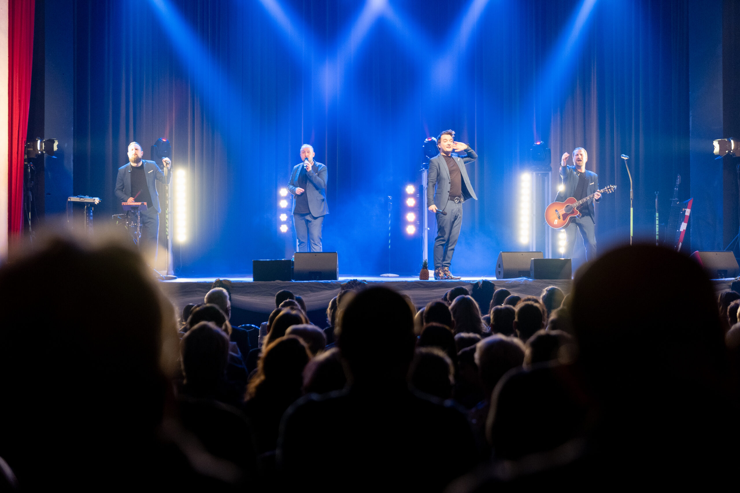 "Die Notendealer" bei einem Auftritt in ihrer Heimatstadt Freiberg
