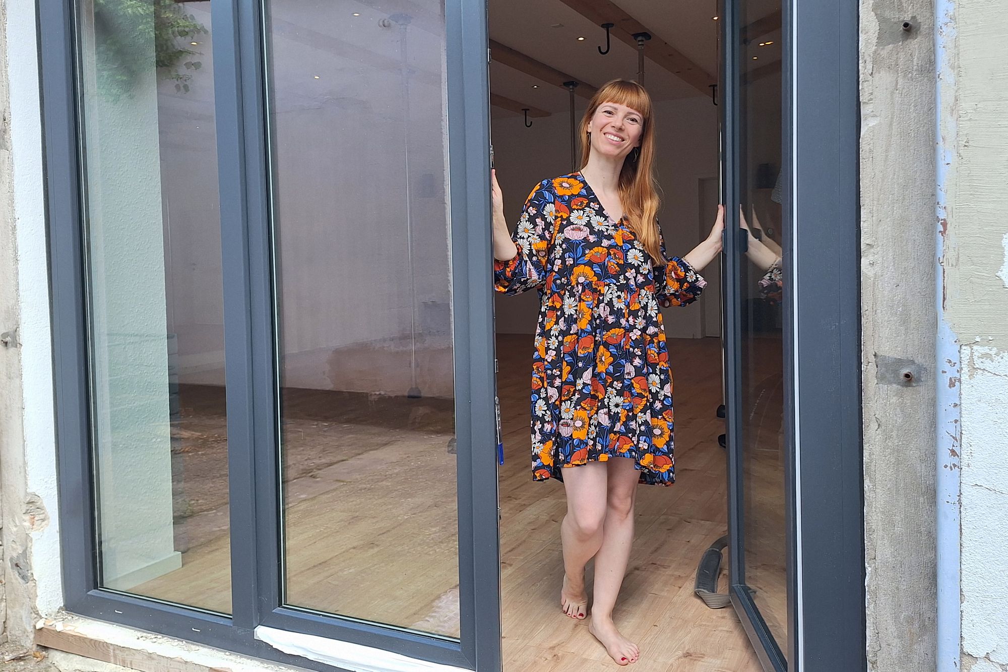 Pole-Dance-Lehrerin Christin Germoll in dem neuen Studio in Dresden-Kaditz.