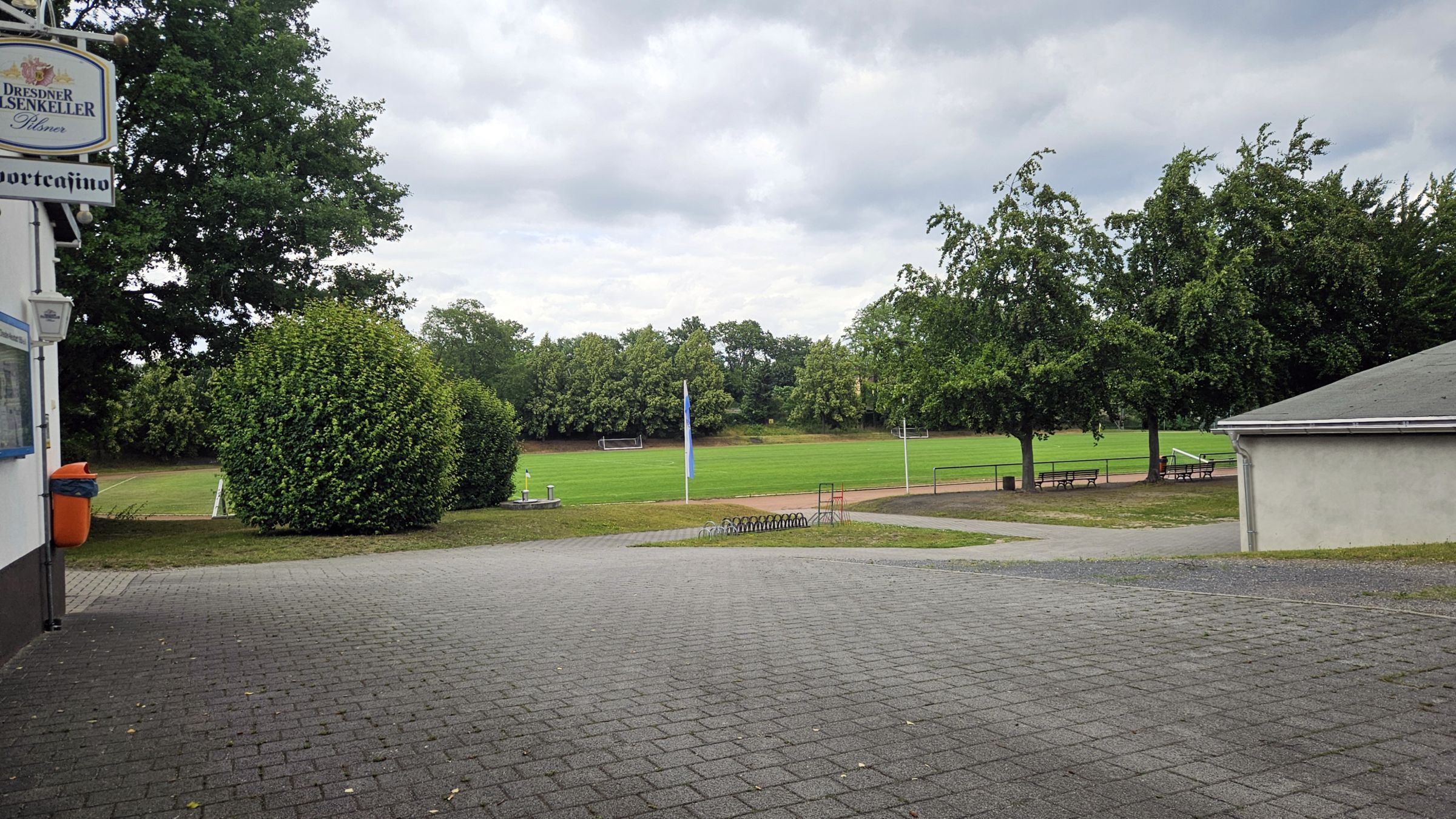 Die Sportanlage des SV Dresden-Neustadt 1950 an der Ecke Geibelstraße, Bobestraße - Foto: J. Frintert