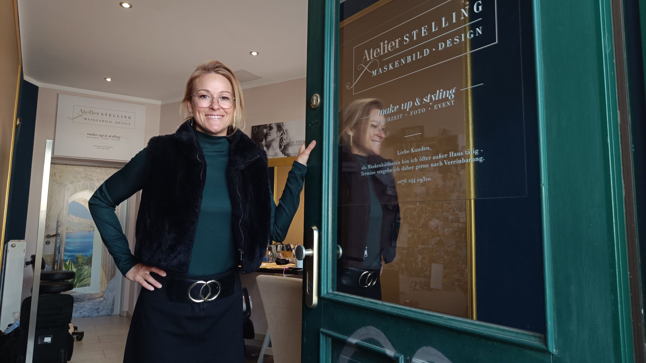 Janine Stelling hat sich als Maskenbildnerin und Makeup-Artist im Laufe der letzten zwölf Jahre ein großes Netzwerk aufgebaut.