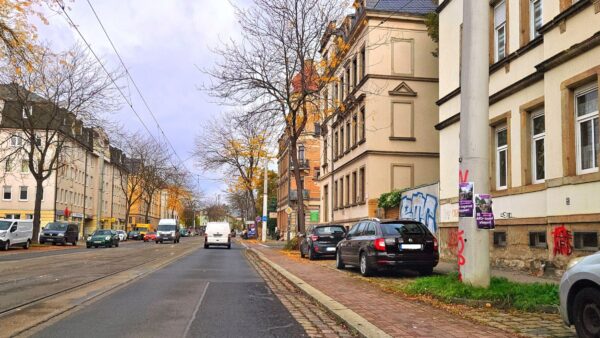Großenhainer Straße mit Radweg - Foto: Archiv J. Frintert