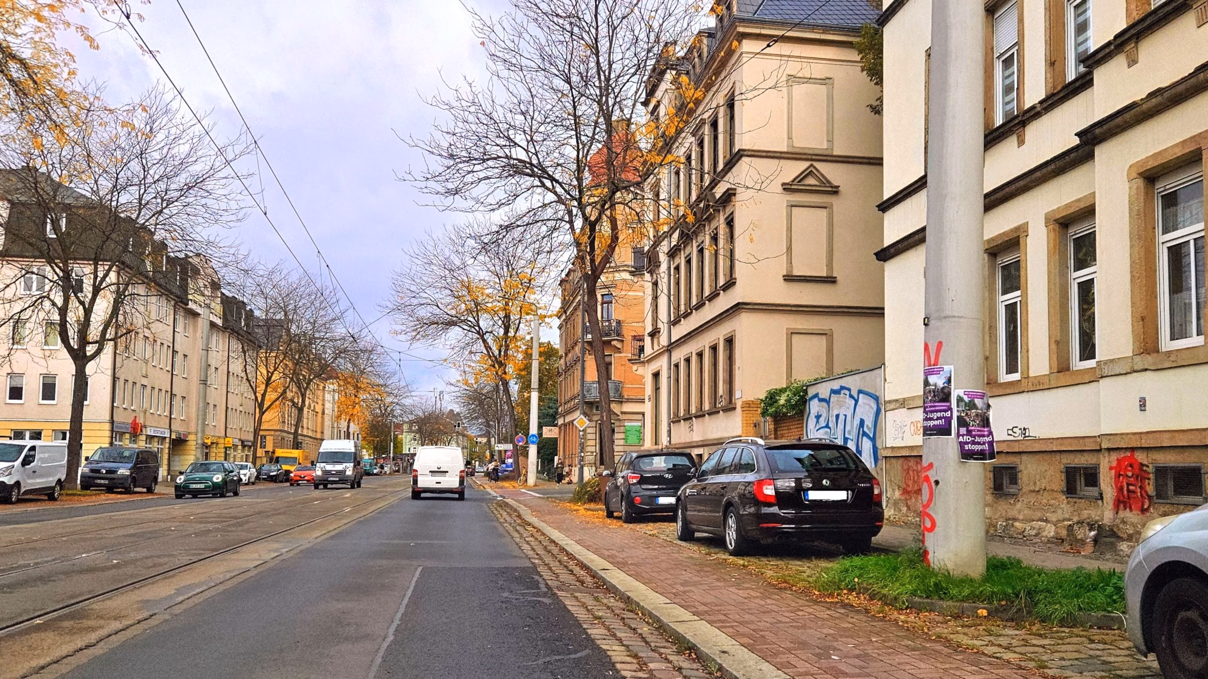 Großenhainer Straße mit Radweg - Foto: Archiv J. Frintert