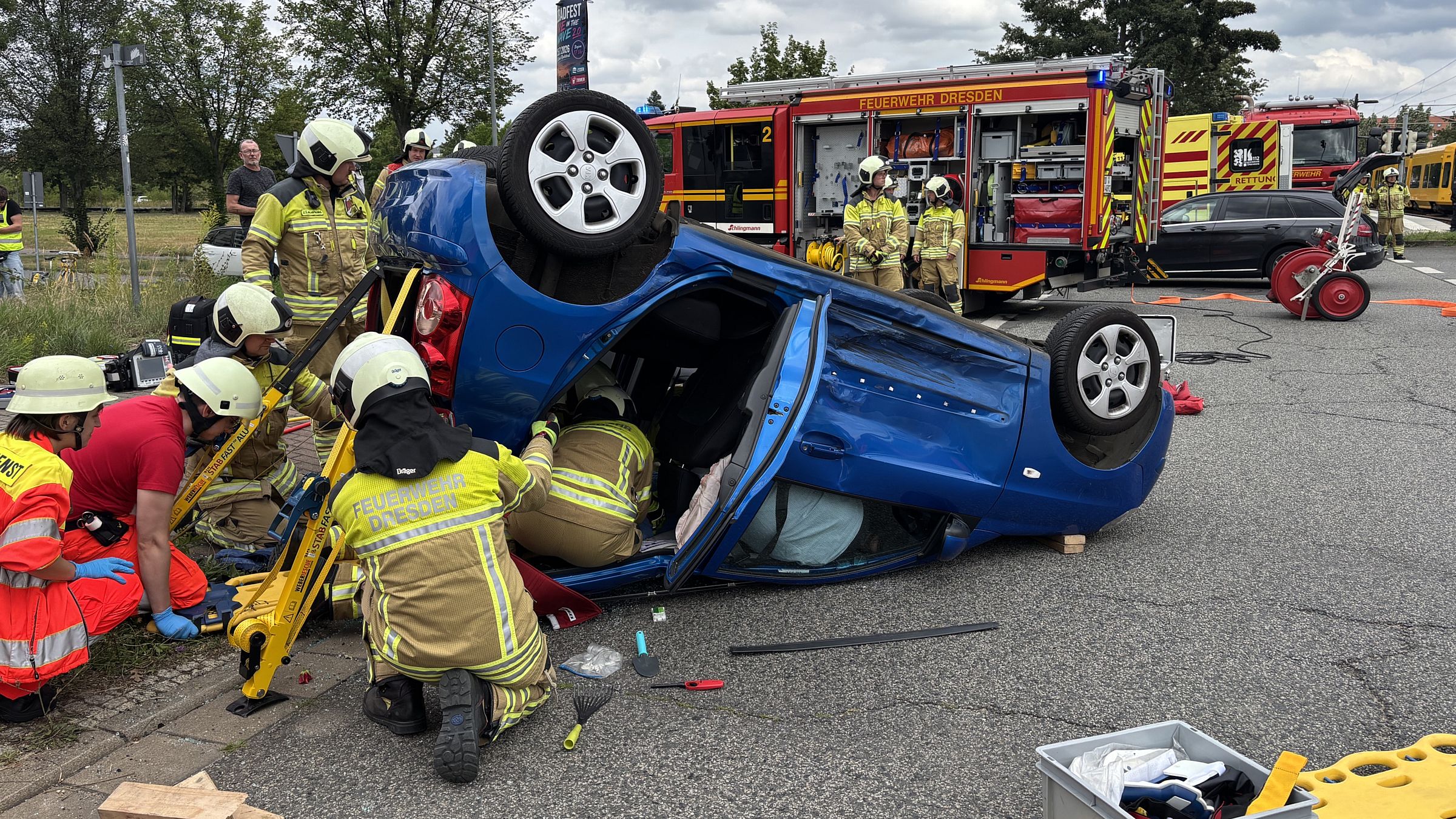 Unfall auf der Sternstraße - Foto: R. Halkasch